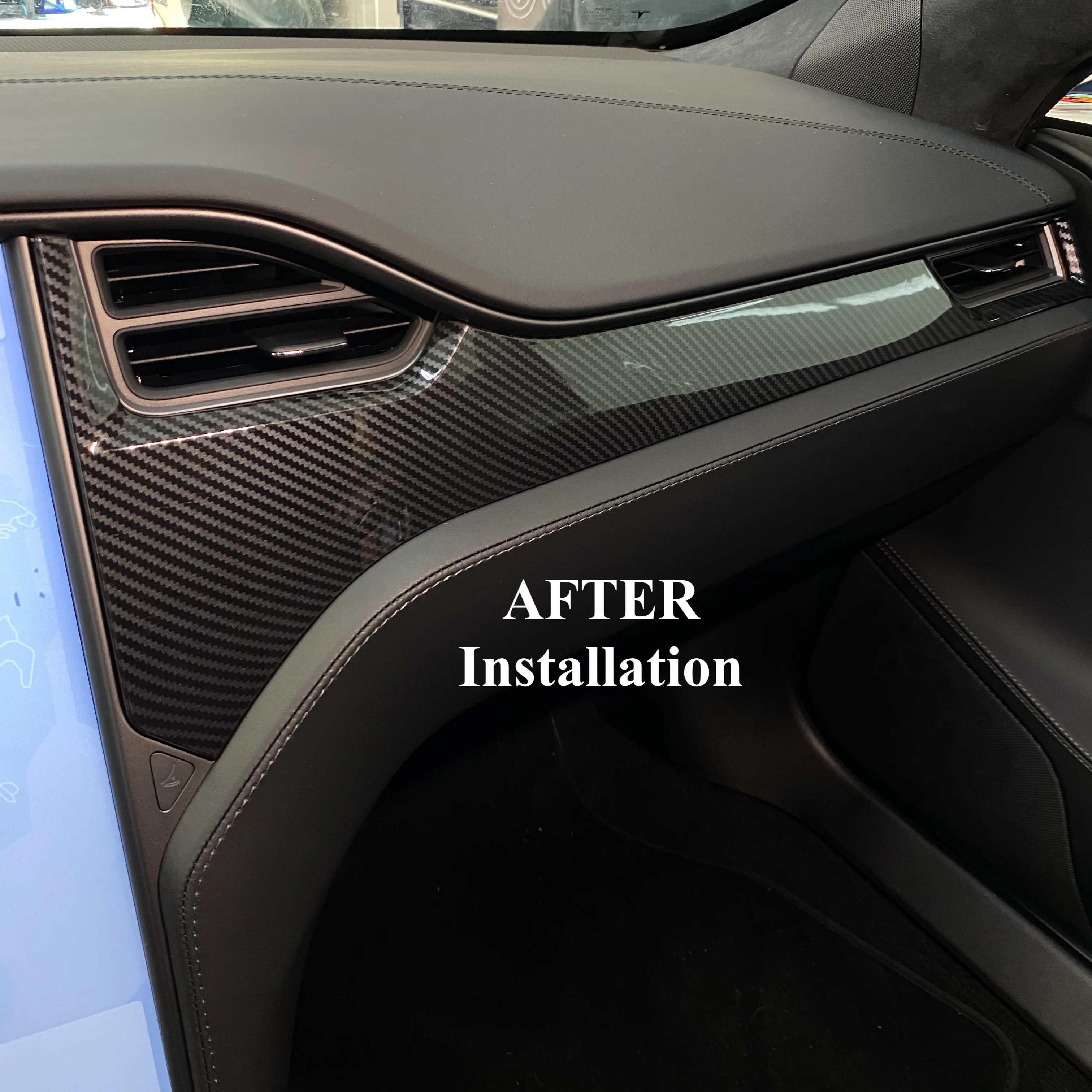 2012-2021 | Model S & X Dashboard & Center Console Upgrade Kit (7 Pieces) - Hydro Carbon Fiber Coated - Image 20