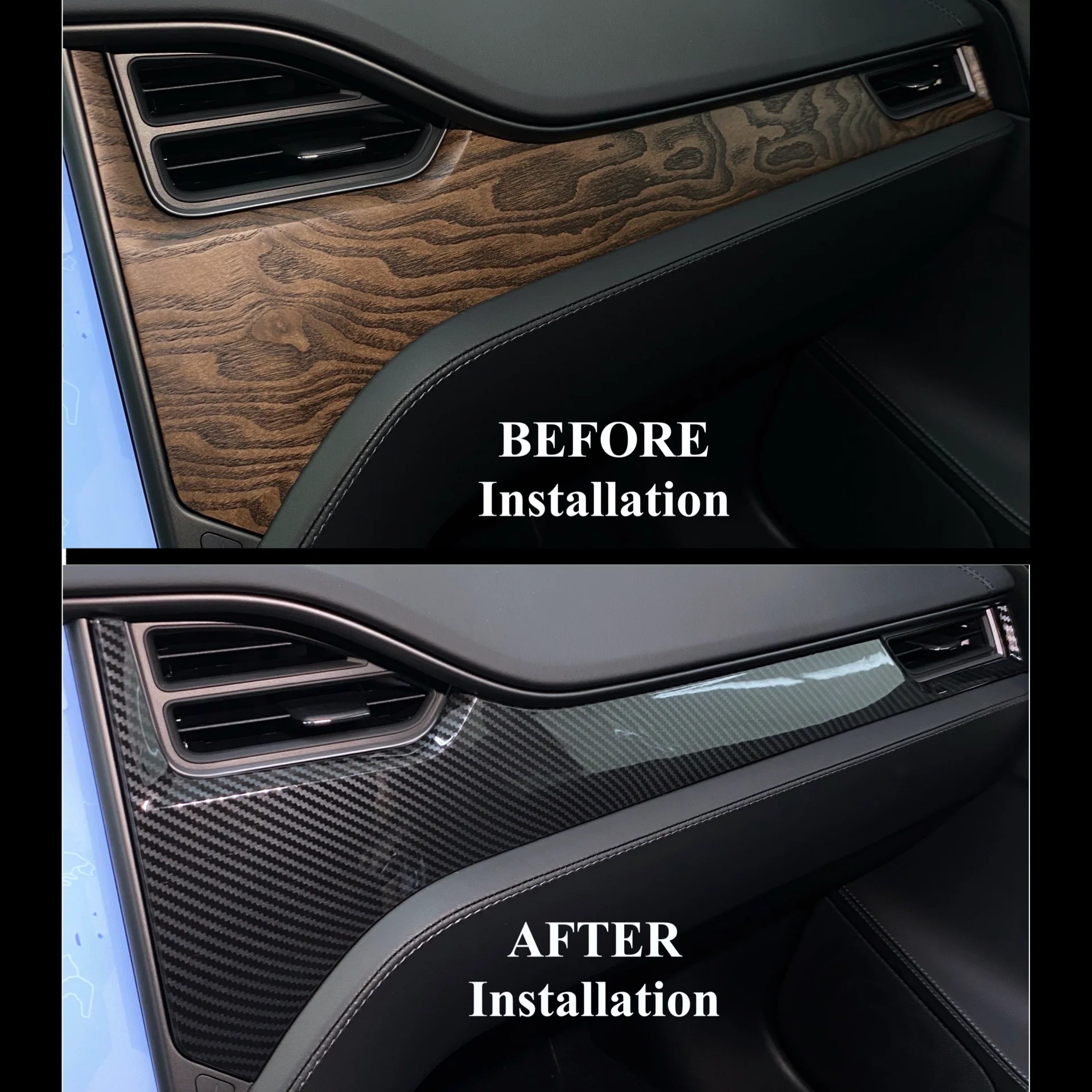 2012-2021 | Model S & X Dashboard & Center Console Upgrade Kit (7 Pieces) - Hydro Carbon Fiber Coated - Image 3