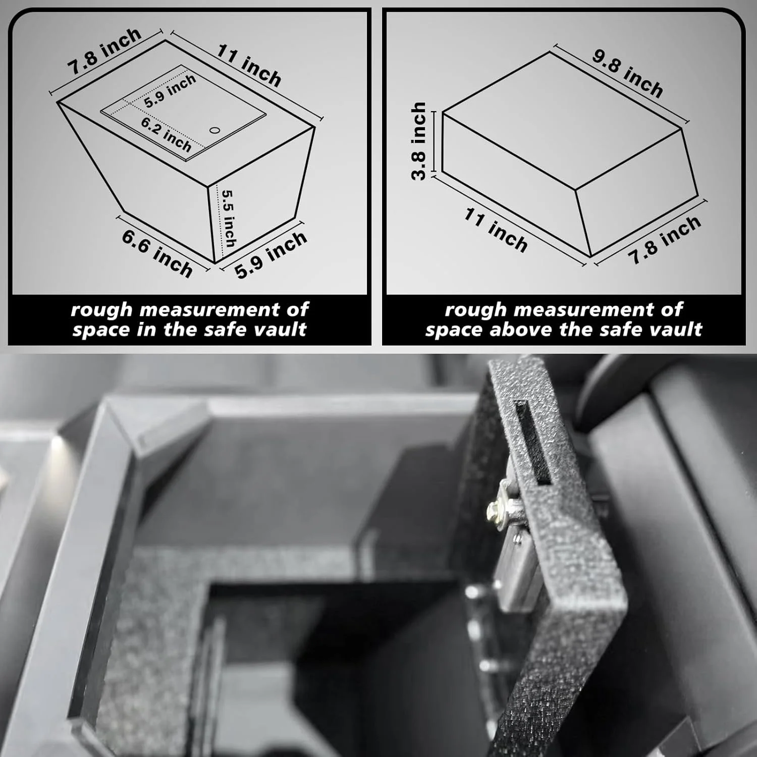 Cybertruck Center Console Dual Locking Safe - Key Locking and Combination - Image 9