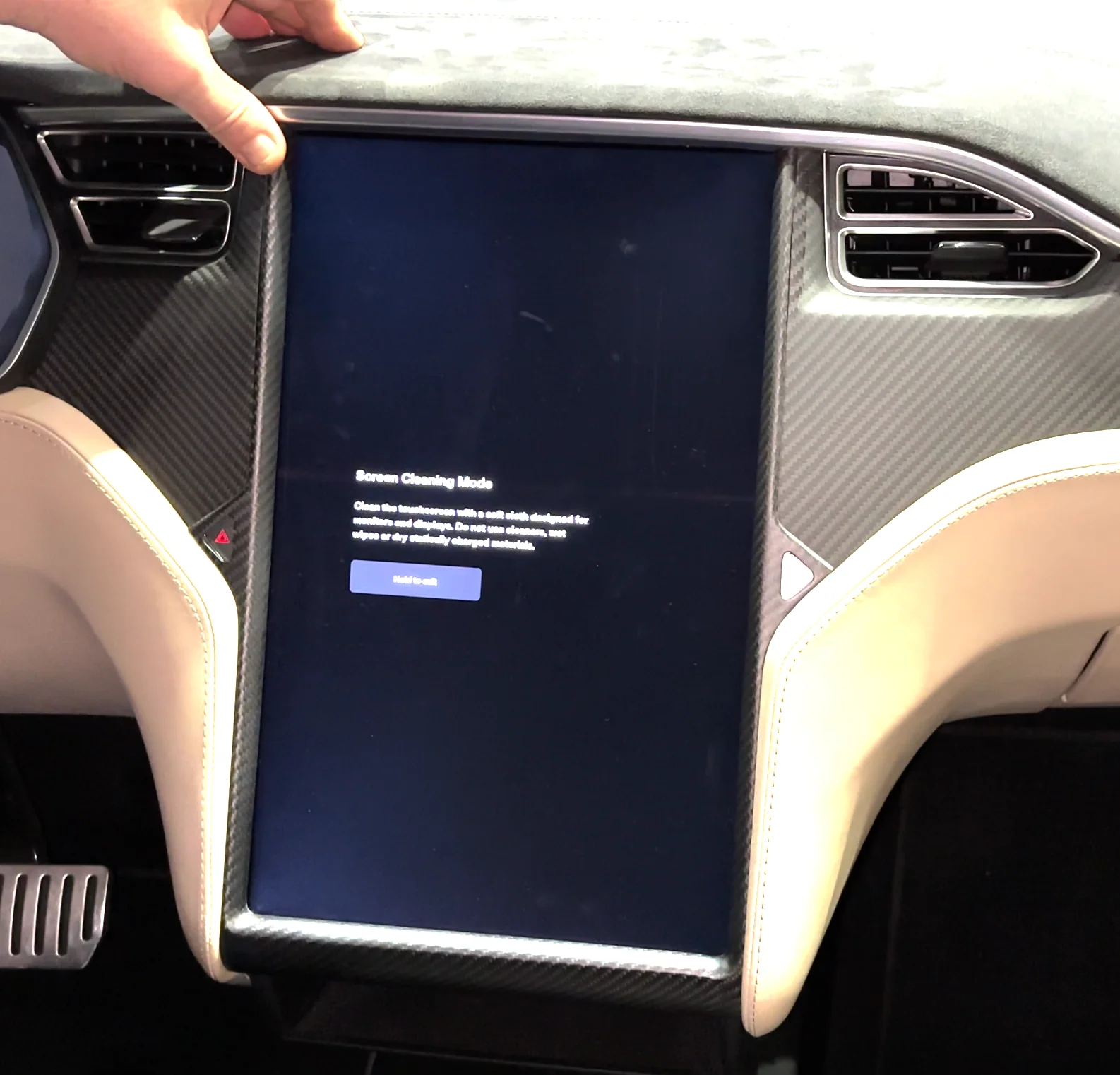 2012-2020 | Model S & X Display Screen Bezel Overlay - Real Molded Carbon Fiber - Image 3