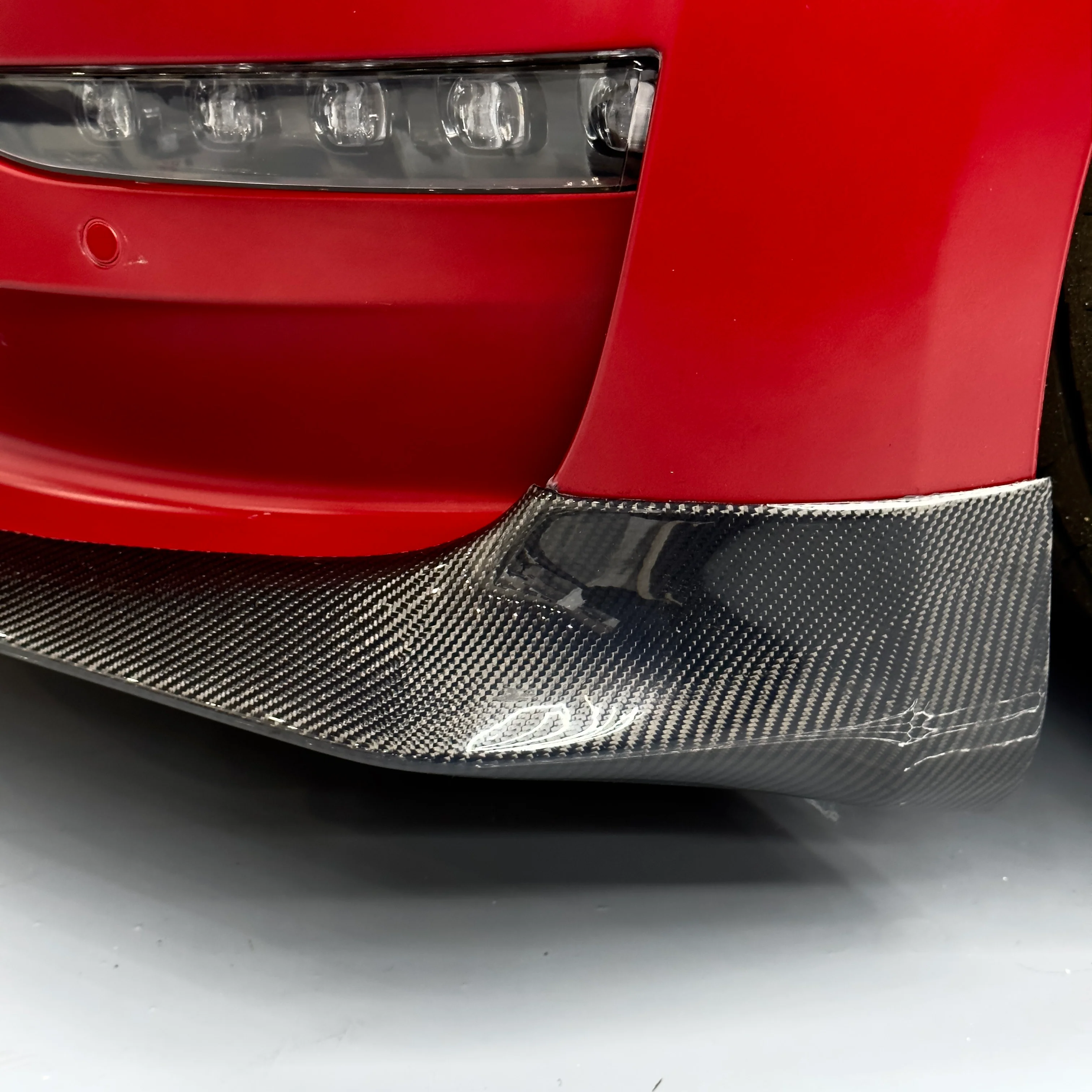 2017-2023 | Model 3 Front Lip Splitter Gen. 2 (3 Piece Style) - Real Molded Carbon Fiber - Image 4