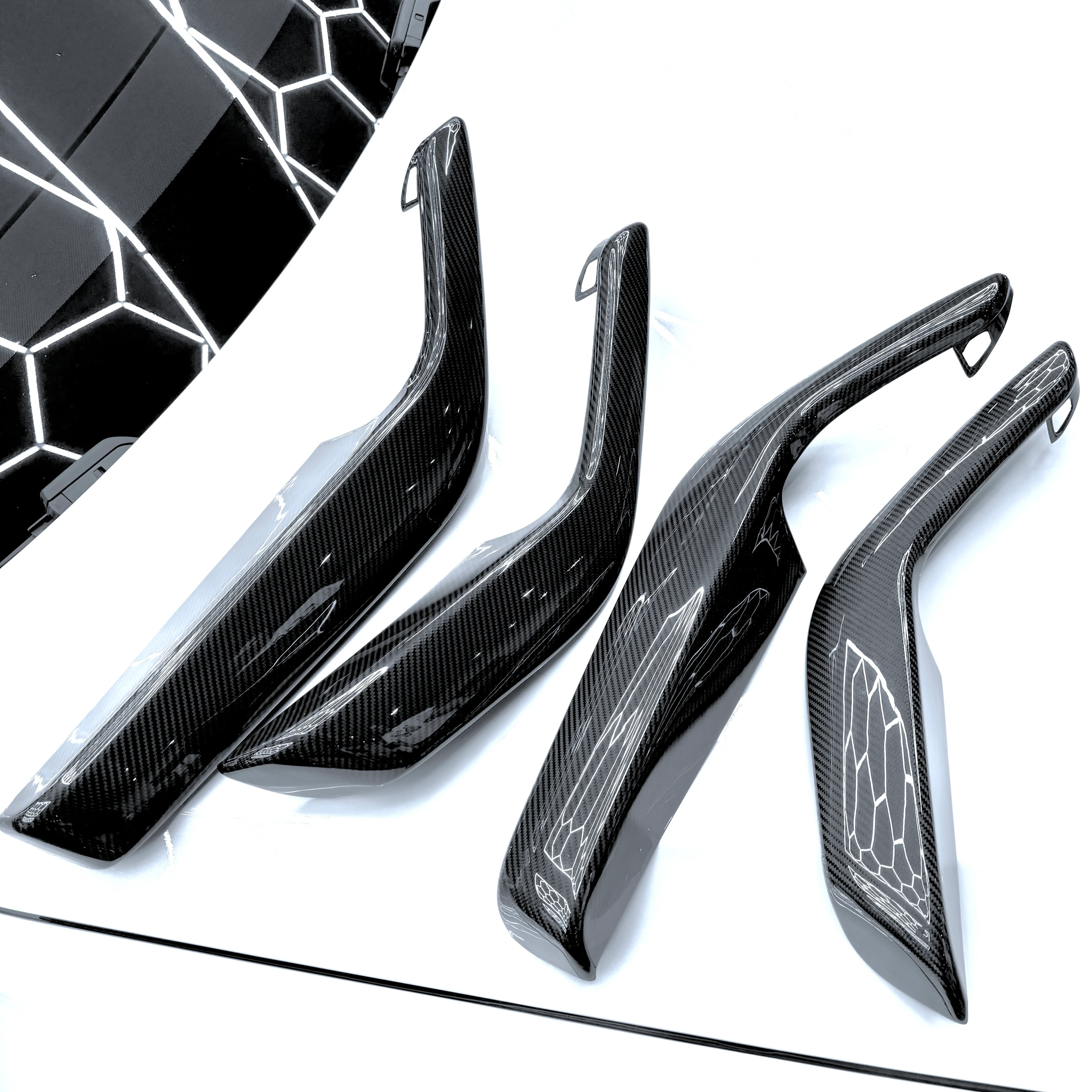 2020-2025 | Model Y Front & Rear Door Armrest Overlays (4 Pieces) - Real Dry Molded Carbon Fiber - Image 24