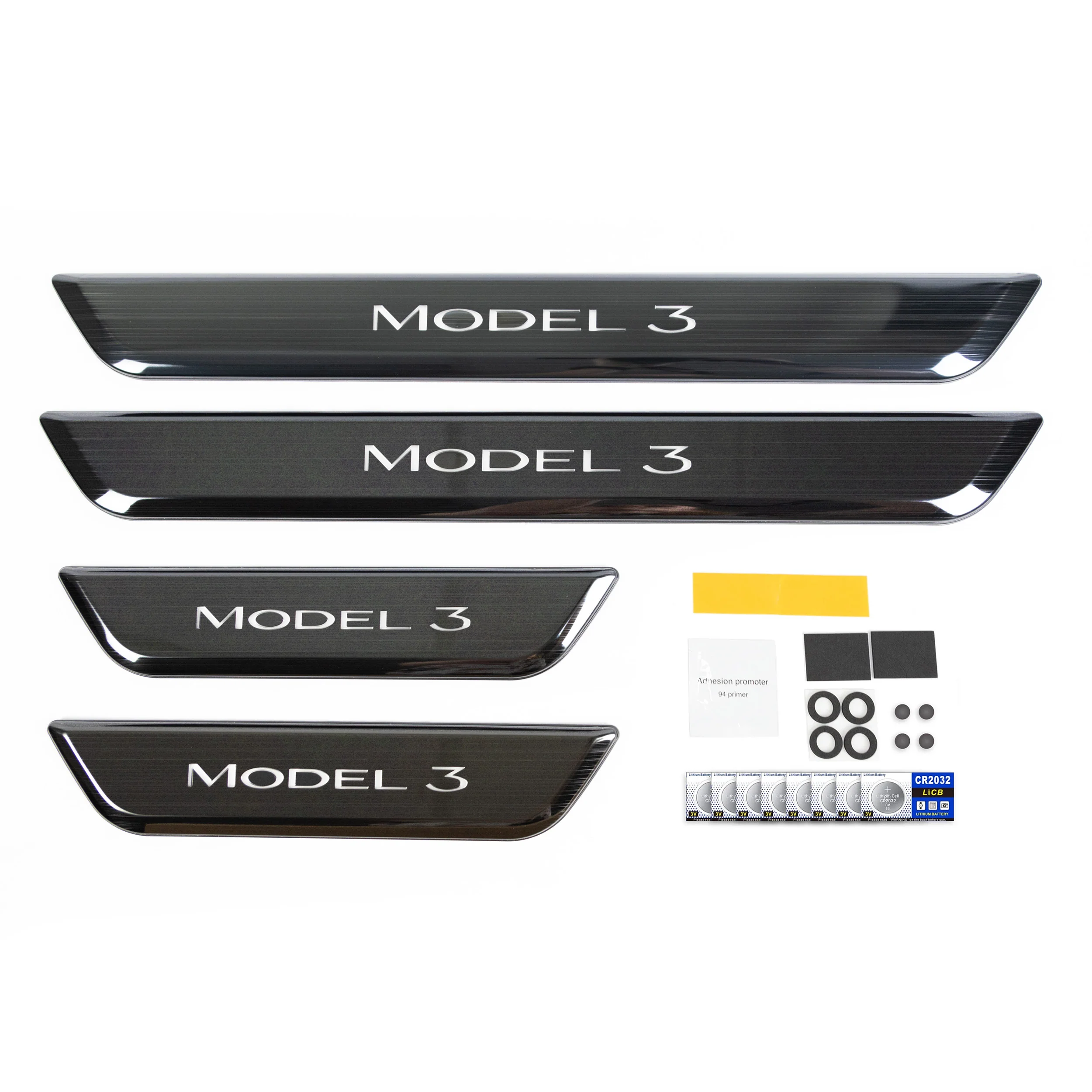Model 3 & Y Light Up Door Sill Covers - with Magnetic Induction LED's (All 4 Doors) - Image 3