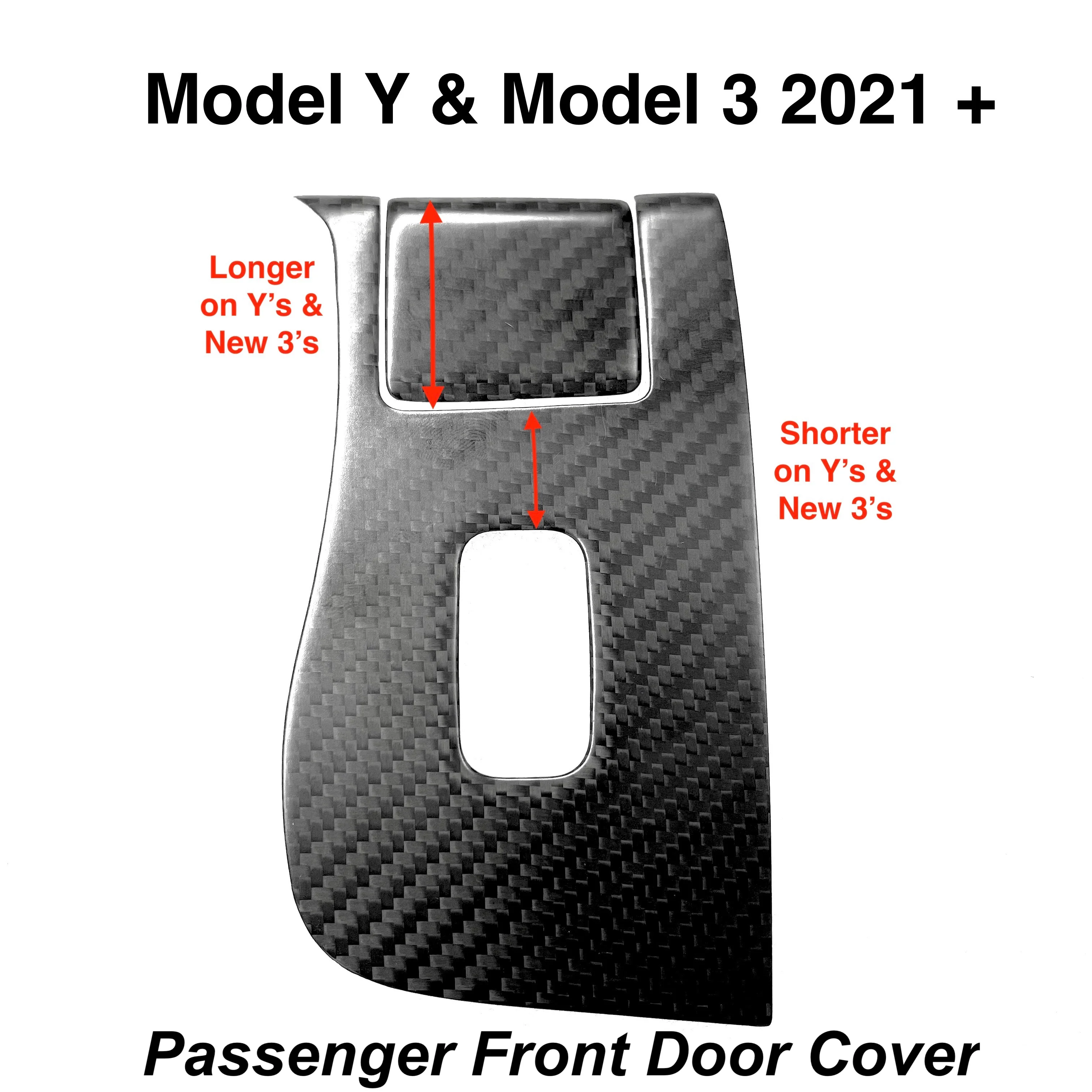 Model 3 & Y Window & Door Switch (10 Piece Kit) - Real Molded Carbon Fiber - Image 3