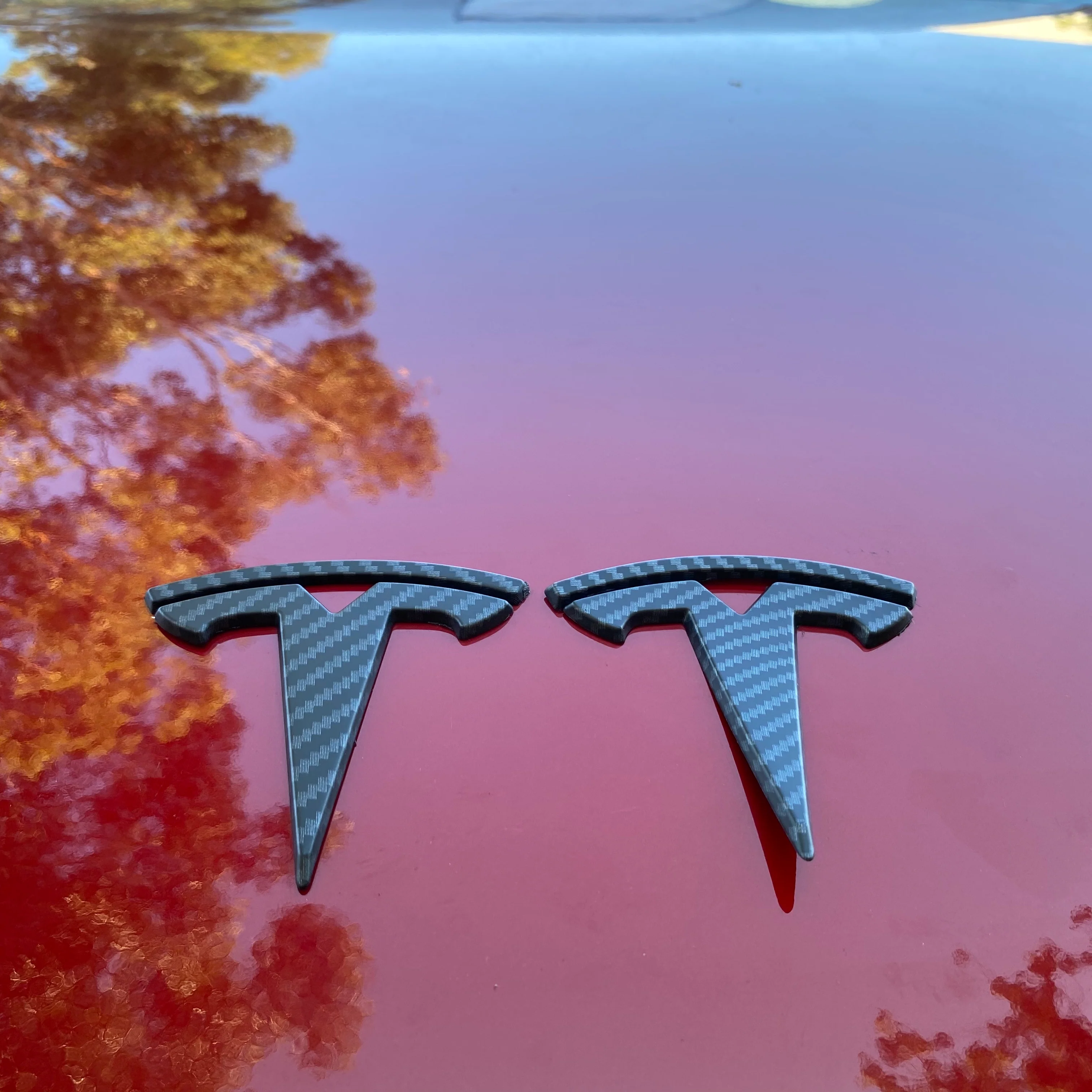 Model 3 ABS Plastic T Logo Caps (4 pieces) Front & Rear - Variety* - Image 6