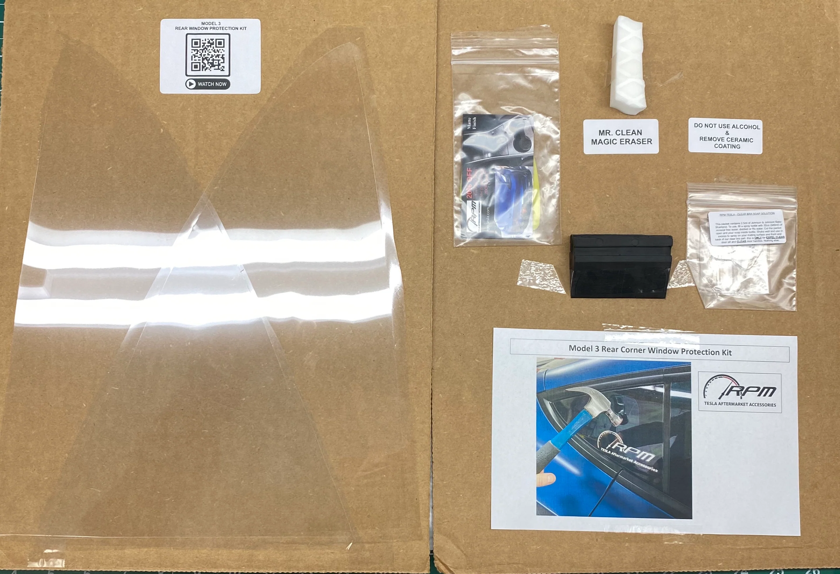 2014+ | Model S Rear Corner Window Protector Kit - Image 3