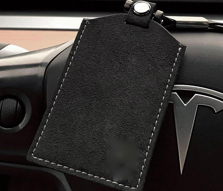 Model 3 & Y Alcantara Key Card Holder / Key Chain - Image 3
