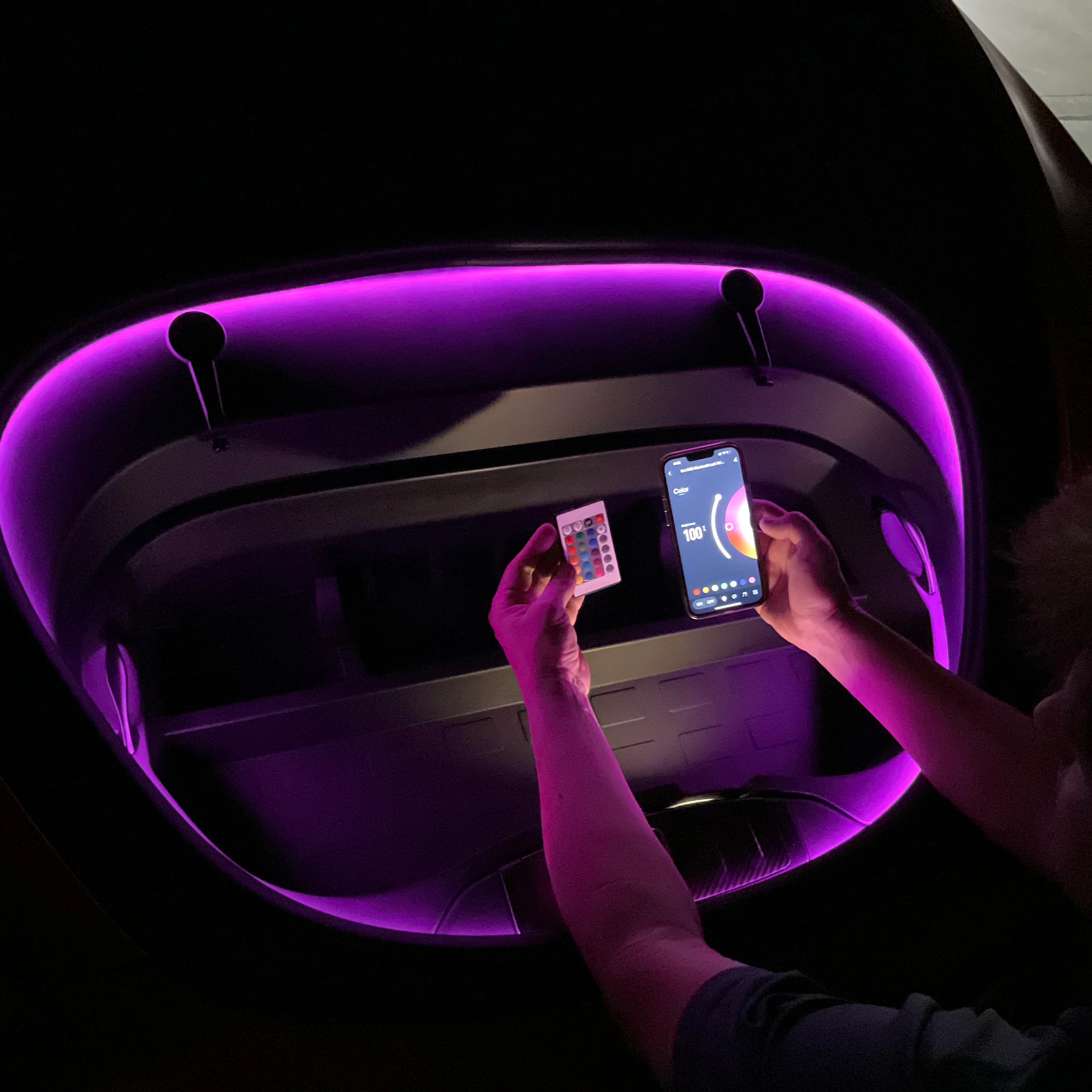 Model S3XY* Frunk LED Bluetooth RGB Lighting Kit - Image 12