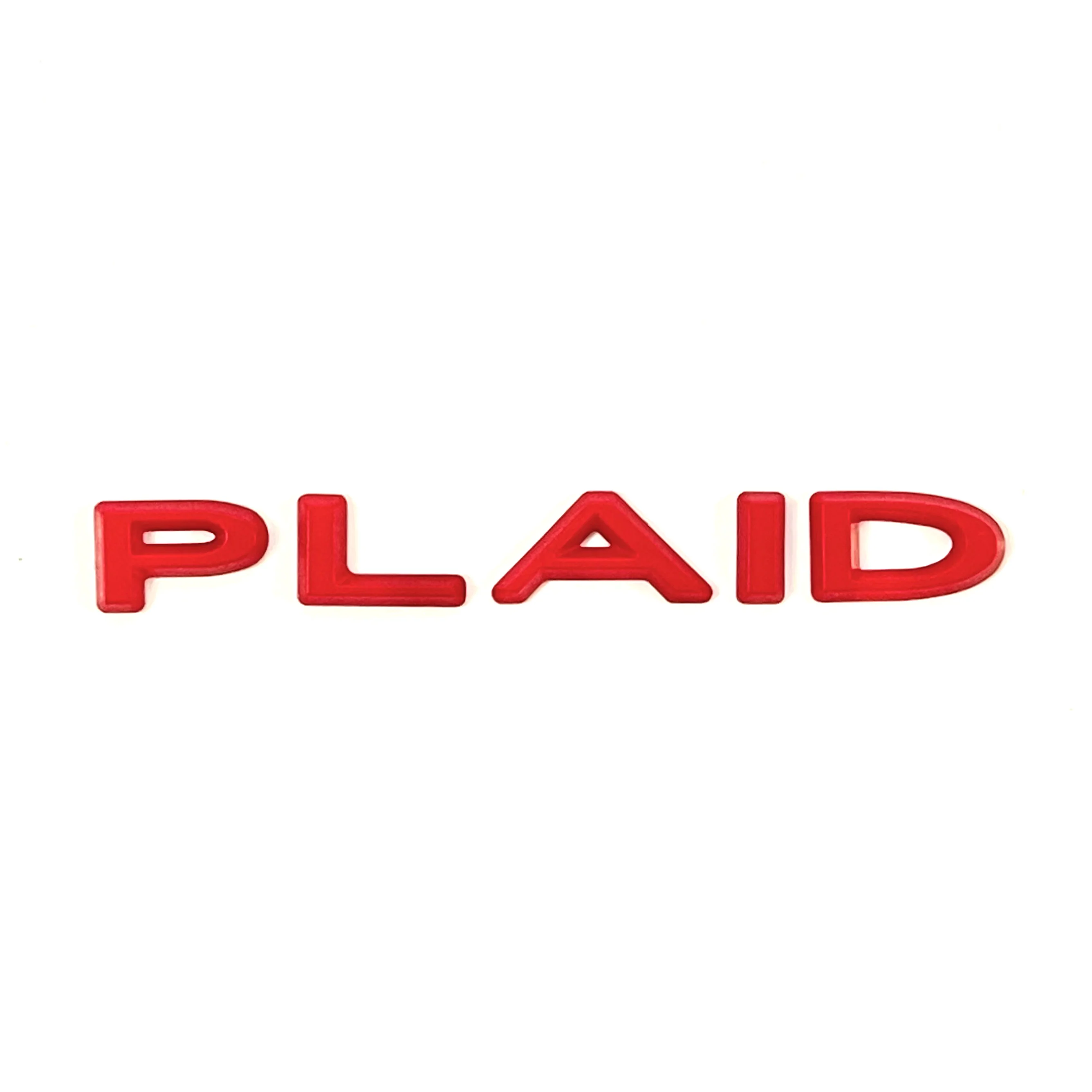 PLAID Badge Trunk Emblems - Black, Chrome, or Red Color - Image 7